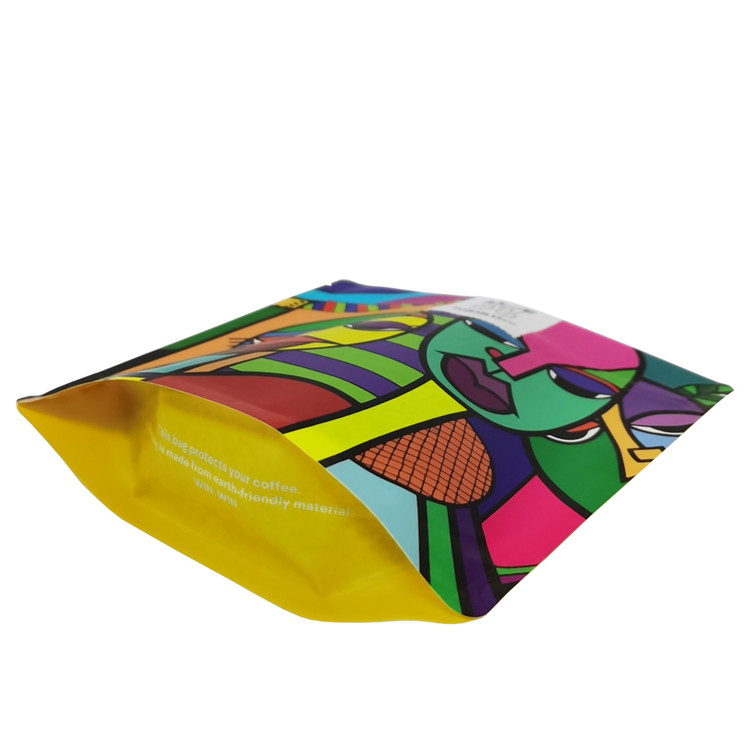 Bolsas de café biodegradables de pie personalizadas 250g colorida