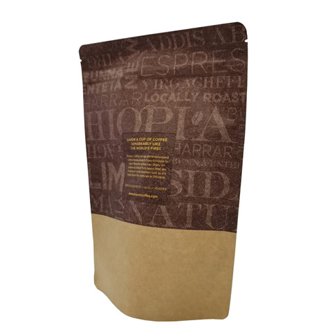 Mayorista de bolsas de café biodegradables de papel Kraft de pie