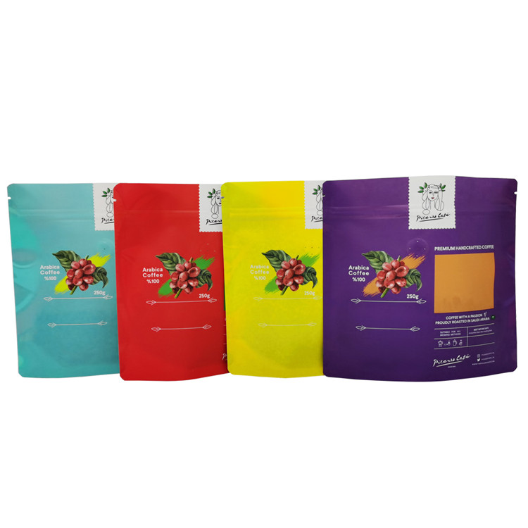 buen calidad Bolsas de café biodegradables de pie personalizadas 250g colorida venta al por mayor