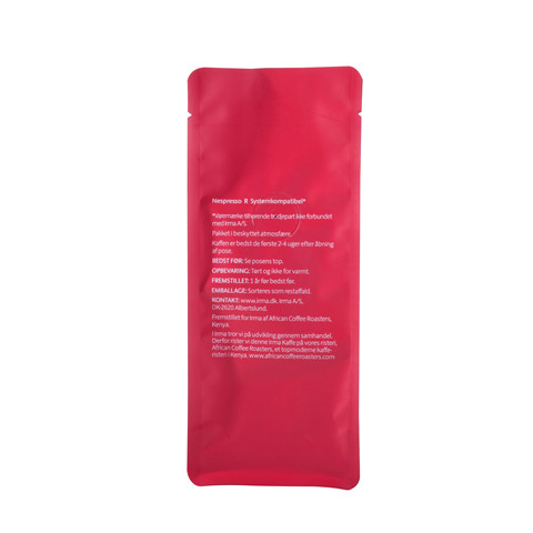 Bolsas de café biodegradables rojas personalizadas