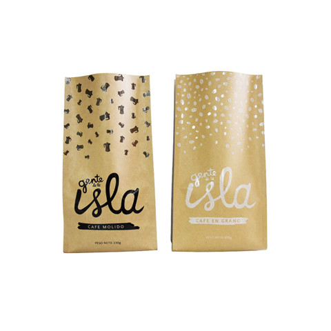 buen calidad Bolsas de café biodegradables de papel Kraft personalizadas venta al por mayor