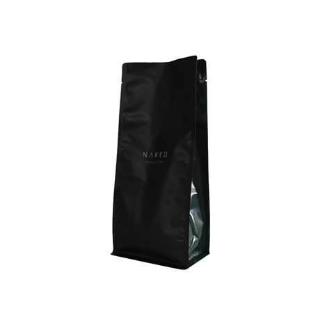 Bolsa de café negra con válvula personalizada