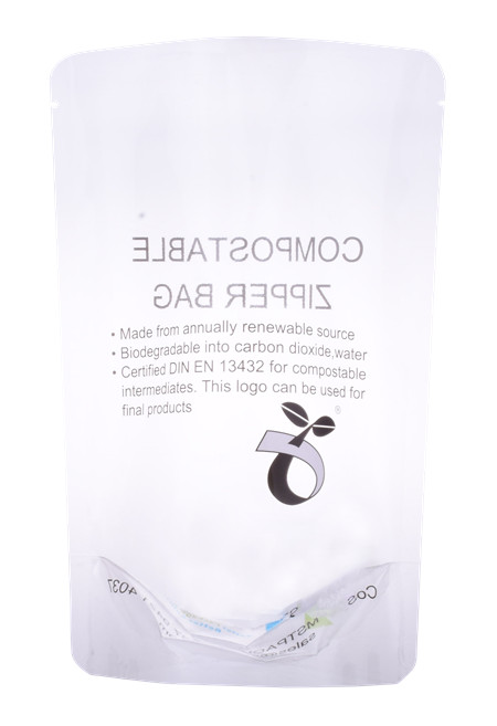 Bolsas compostables certificadas transparentes personalizadas