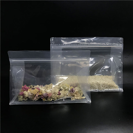 Bolsa de comida transparente con cremallera