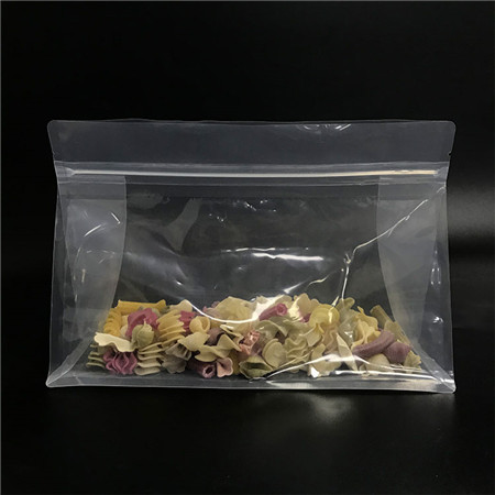 Bolsa de comida transparente con cremallera