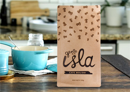 Bolsas de café de fondo plano compostables personalizadas