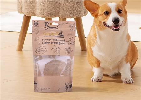 Bolsa de pie con cremallera para comida para perros