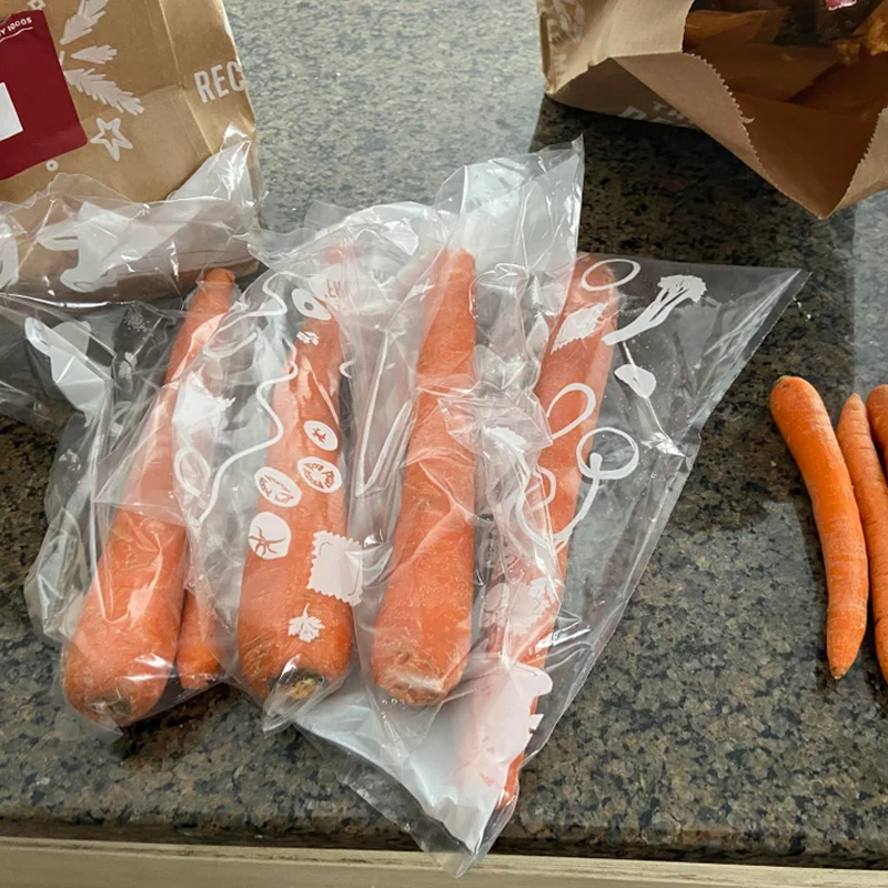 Bolsas de vacío degradables transparentes personalizadas para almacenamiento de alimentos