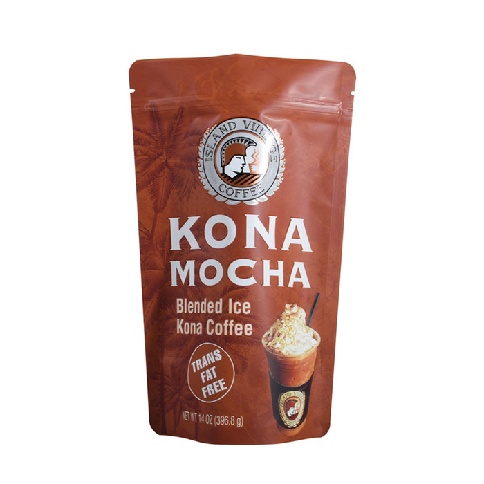 Bolsas de cafe de pie compostables con cremallera personalizadas