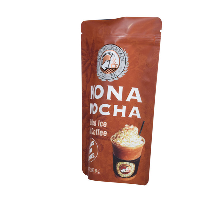 Bolsas de cafe de pie compostables con cremallera personalizadas
